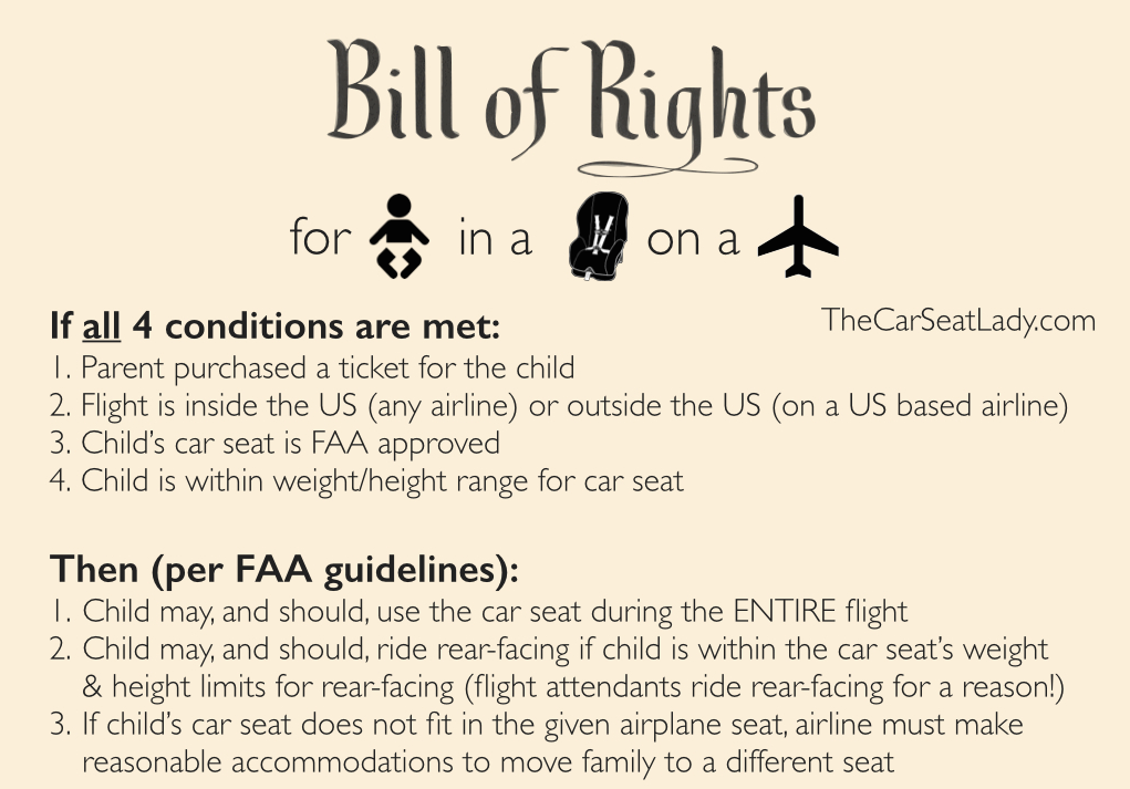 Car seat on airplane rules hotsell