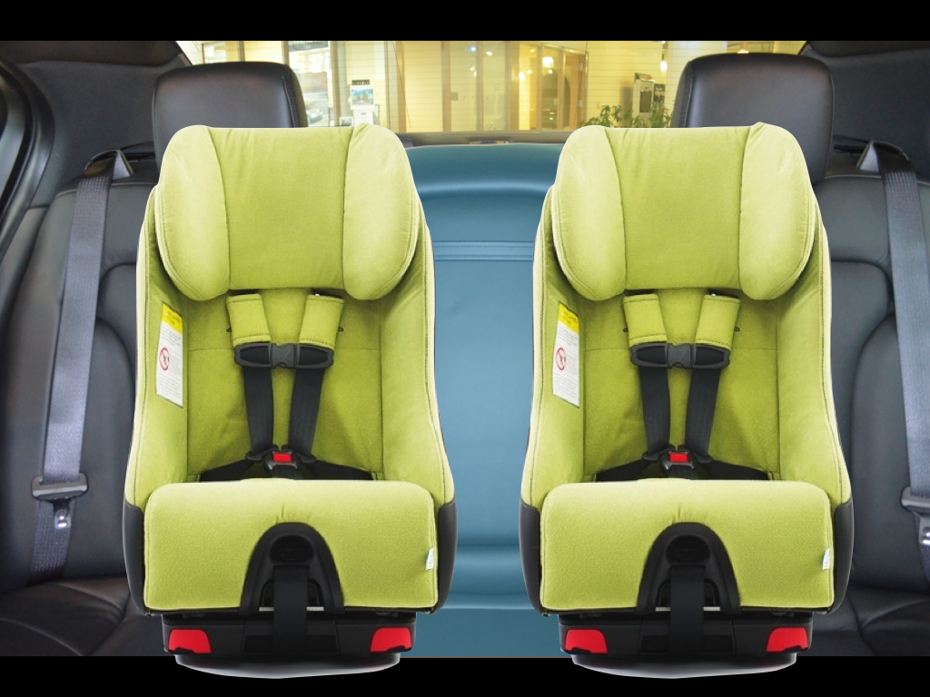 2 car seats installed on the side seats with LATCH leaves no room in the center for a person or car seat.
