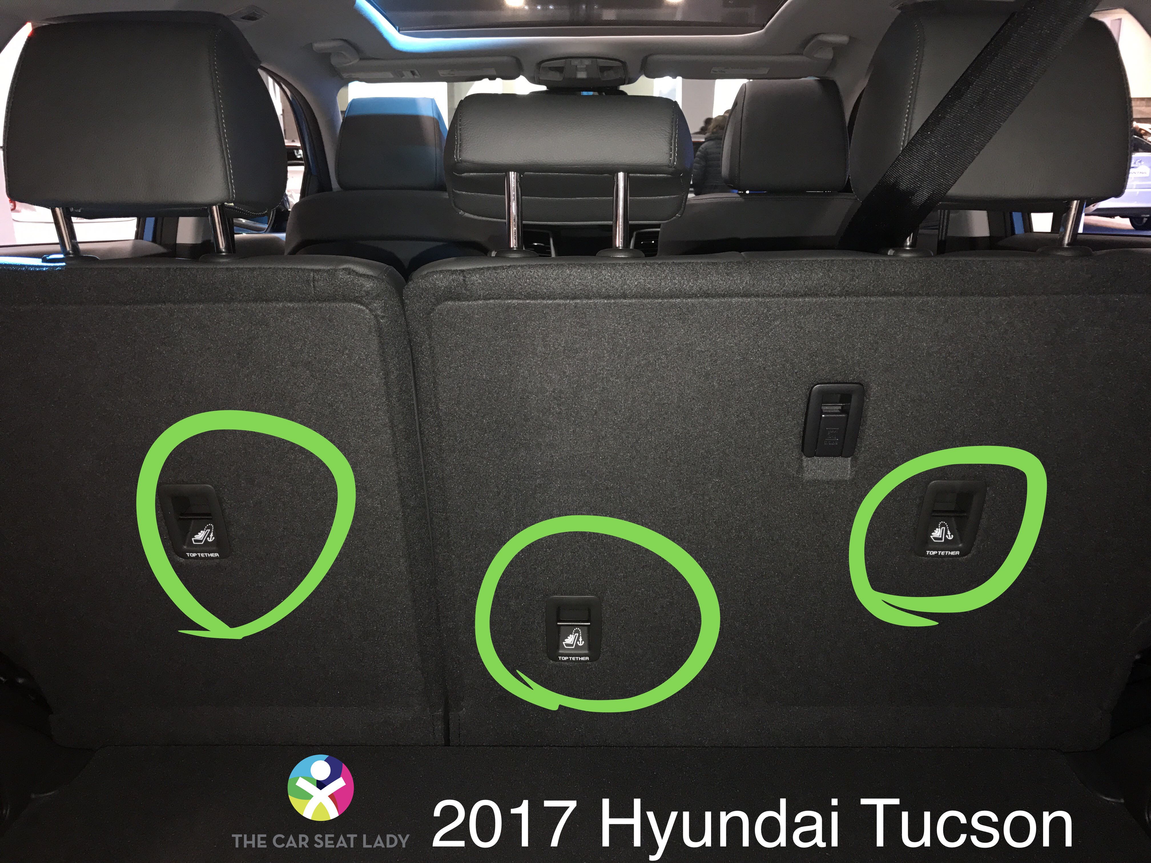 Hyundai tucson shop 3 child seats