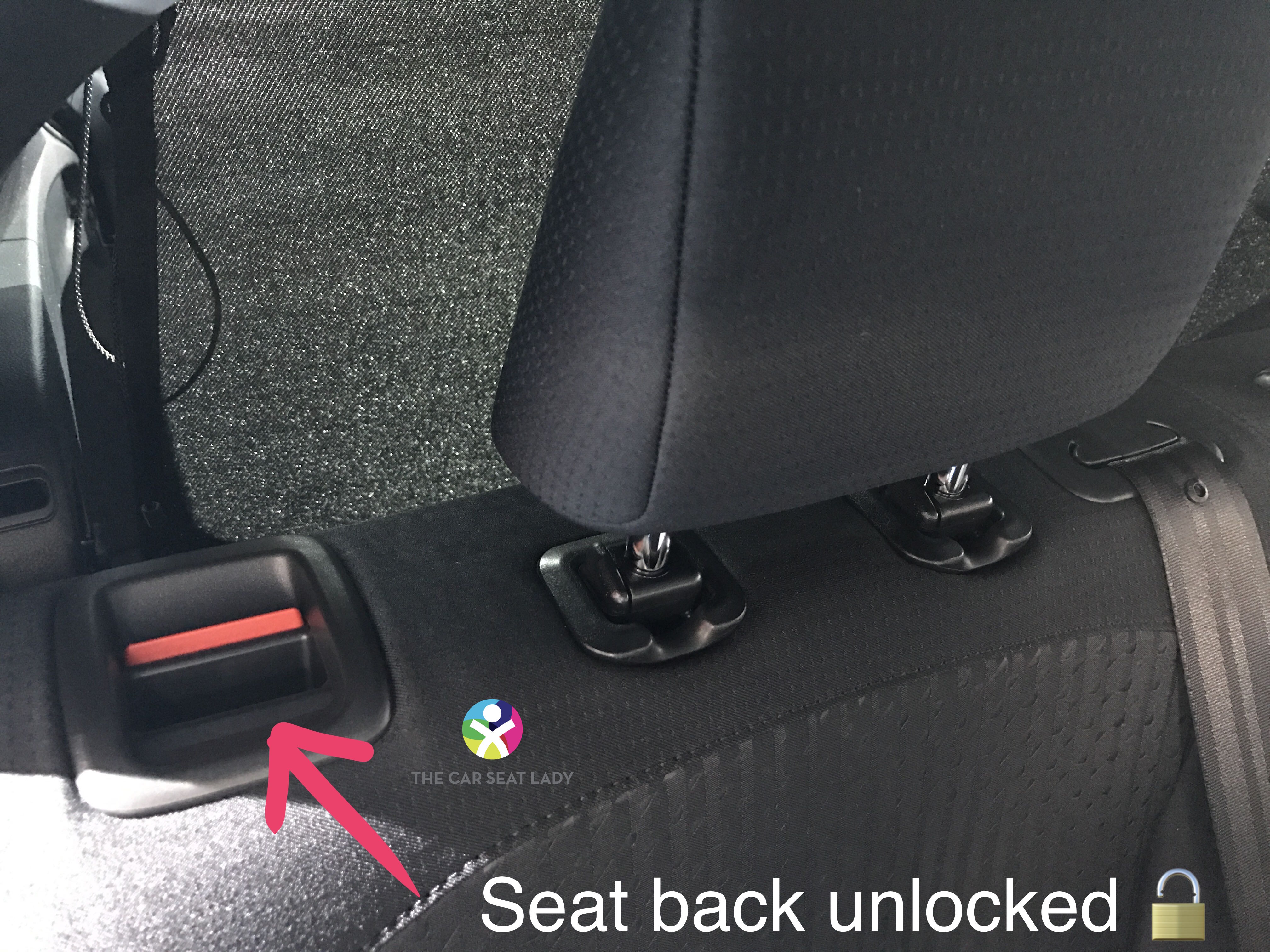 The Car Seat Lady 2017 Toyota Prius seat back unlocked