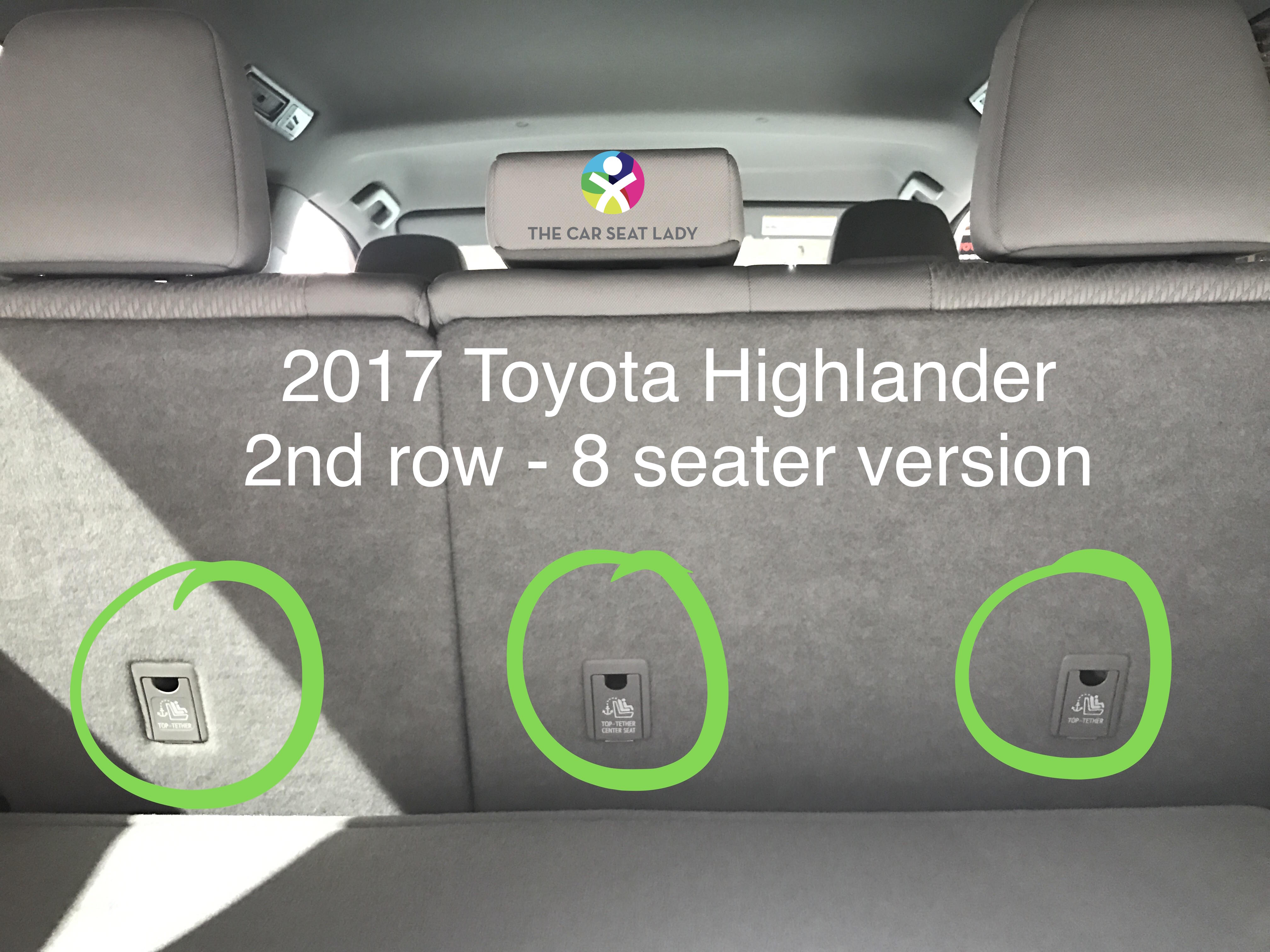 2017 toyota highlander 3rd row car seat sale