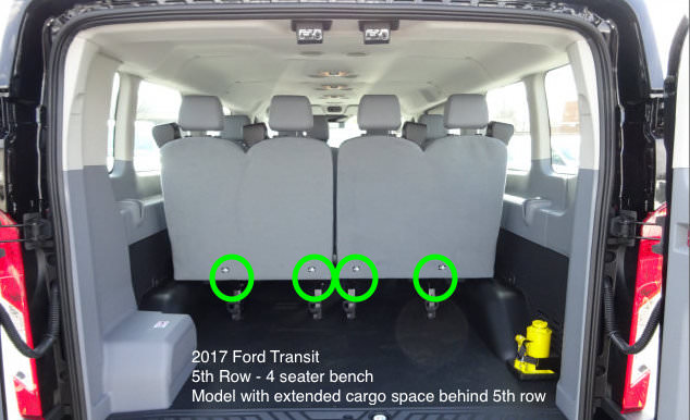 layout ford transit 15 passenger van interior