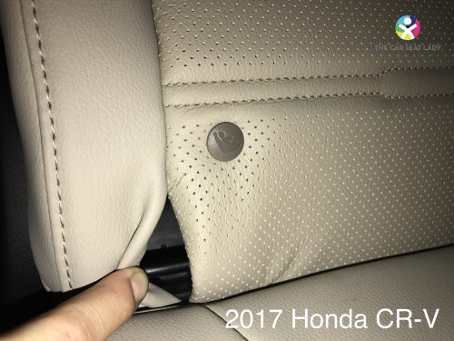 2017 Honda CR-V showing lower anchor hidden in slit