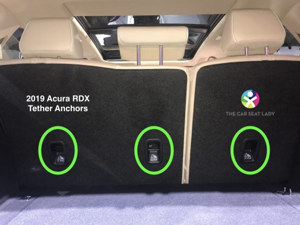 2019 Acura RDX tether anchors