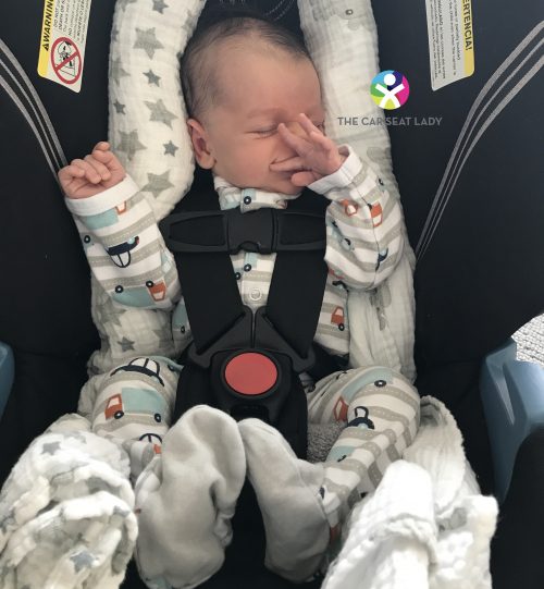 Newborn Baby S Head In The Car Seat, Newborn In Car Seat