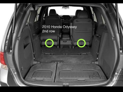 2010 Honda Odyssey 2nd row tether anchors