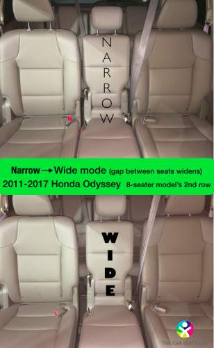 2011-2017 Honda Odyssey Narrow to Wide mode