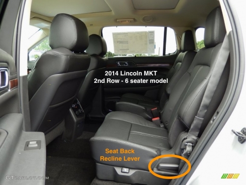 2014 Lincoln MKT 2nd row 6 seater model seat back recline lever gtcarlot
