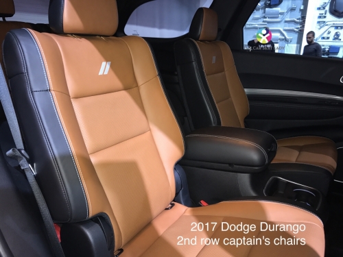 2017 Dodge durango 2nd row captains chairs side
