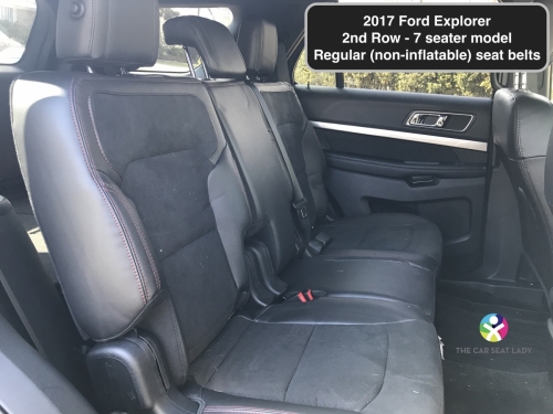 2017 Ford Explorer 2nd row 7 seater model regular seat belts side