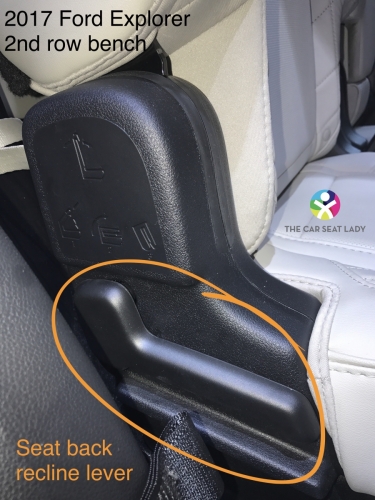 2017 ford explorer 2nd row seat back recline