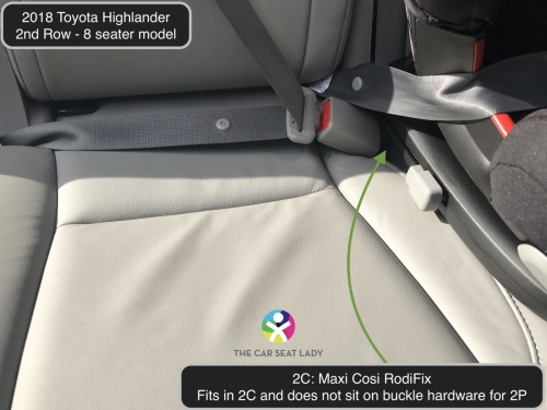 2018 Toyota Highlander 2nd row RodiFix in 2C fits