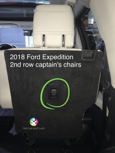 2018 ford expedition 2nd row captain's chair tether anchor
