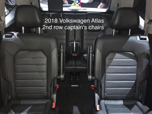 2018 volkswagen atlas 2nd row captains chairs frontal