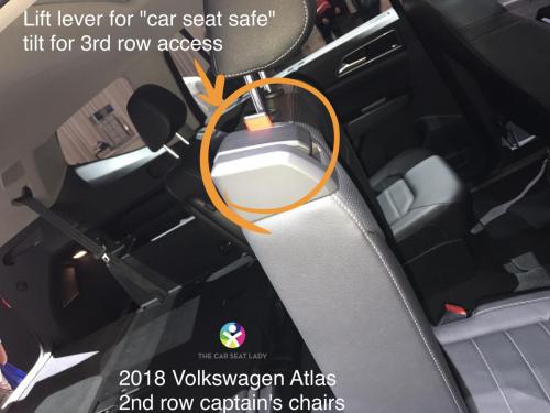 2018 volkswagen atlas lever for car seat safe tilt for 3rd row access