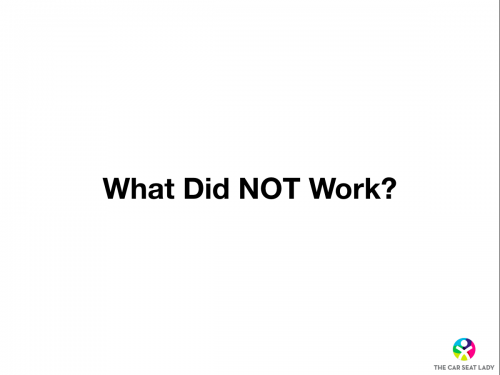 What did NOT work slide