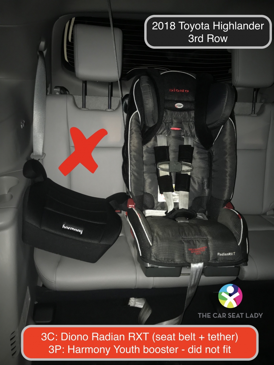 The Car Seat Lady2018 Toyota Highlander 3rd row 3-across project - The ...